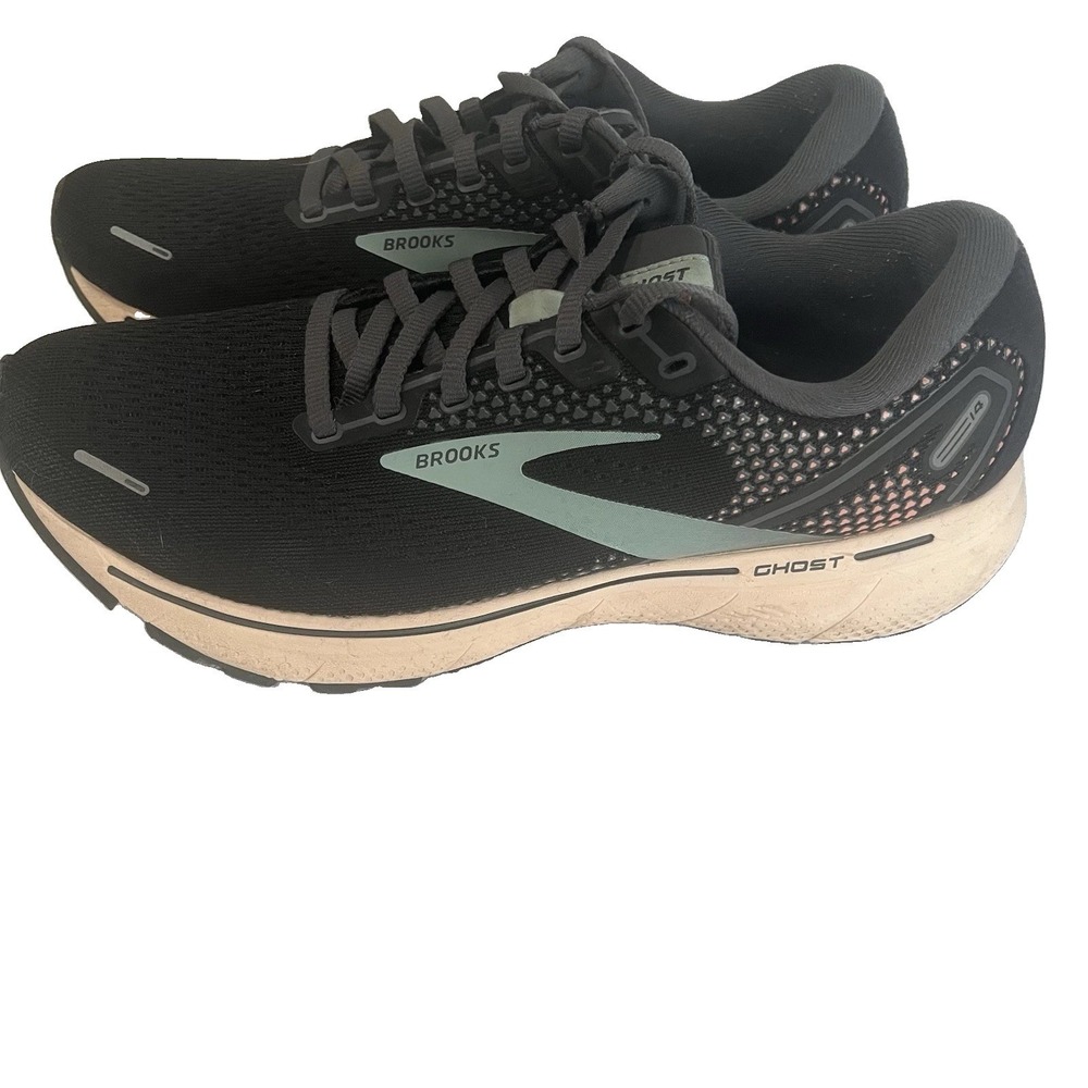 Brooks Ghost 14 Women's Running Shoes Black Sage Green 1203561B09